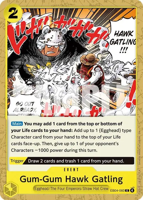 Gum-Gum Hawk Gatling card art