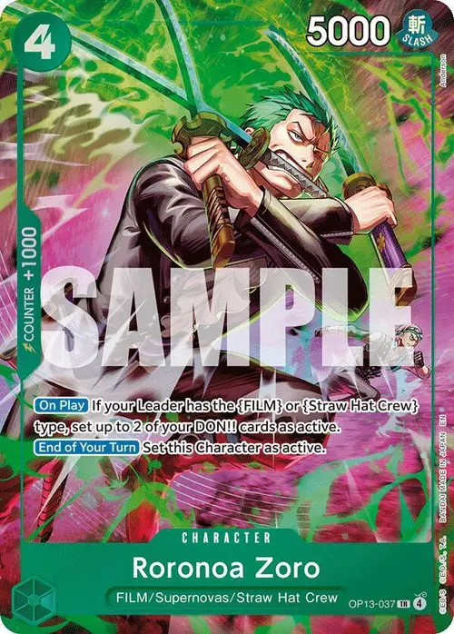 Roronoa Zoro (OP13-037) card art