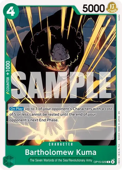 Bartholomew Kuma (OP15-029) card art