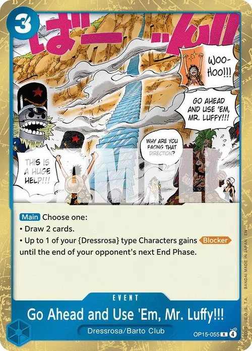 Go Ahead and Use 'Em, Mr. Luffy!!! card art