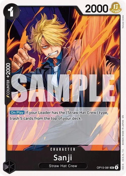 Sanji (OP15-081) card art