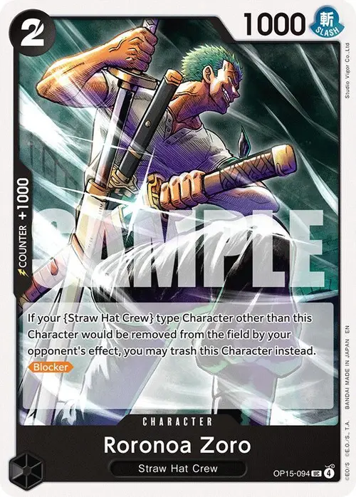 Roronoa Zoro (OP15-094) card art