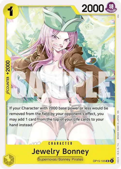 Jewelry Bonney (OP15-105) card art