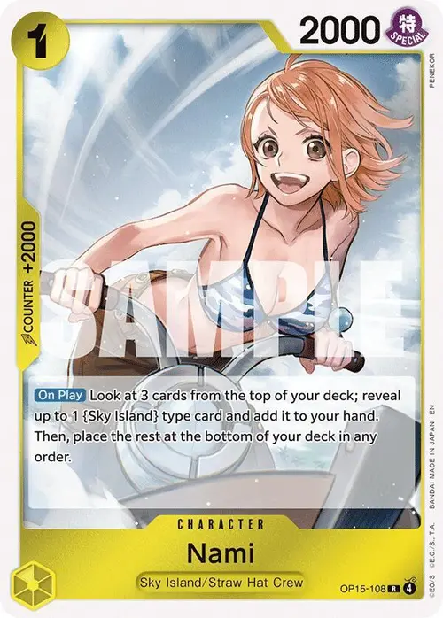 Nami (OP15-108) card art