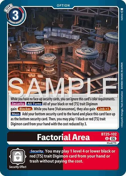 Factorial Area card art