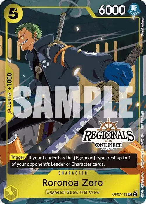 Roronoa Zoro (113) (Regional Participation Pack 2026 Vol.1) card art