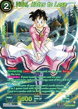 Videl, Hates to Lose (SPR) card art