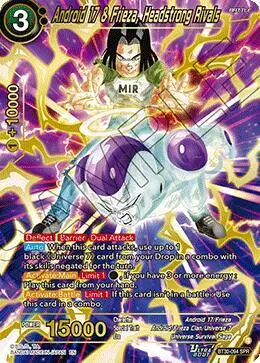 Android 17 & Frieza, Headstrong Rivals (SPR) card art