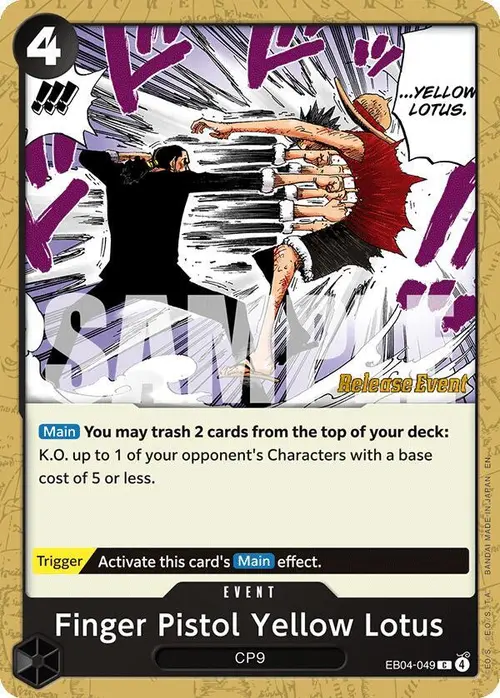 Finger Pistol Yellow Lotus card art
