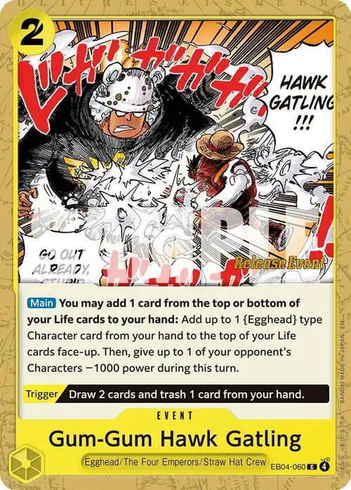 Gum-Gum Hawk Gatling card art