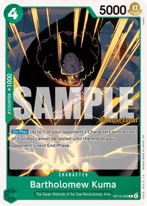 Bartholomew Kuma (OP15-029) card art
