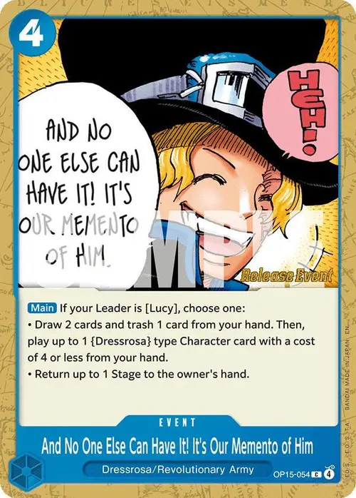And No One Else Can Have It! It's Our Memento of Him card art