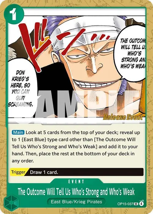 The Outcome Will Tell Us Who's Strong and Who's Weak card art