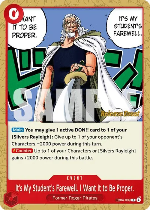 It's My Student's Farewell. I Want It to Be Proper. card art