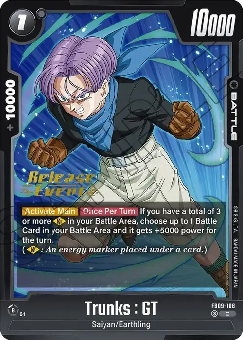 Trunks : GT - FB09-108 card art