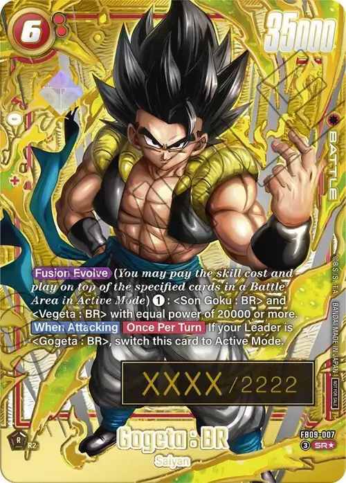 Gogeta : BR - FB09-007 (Serial Numbered) card art