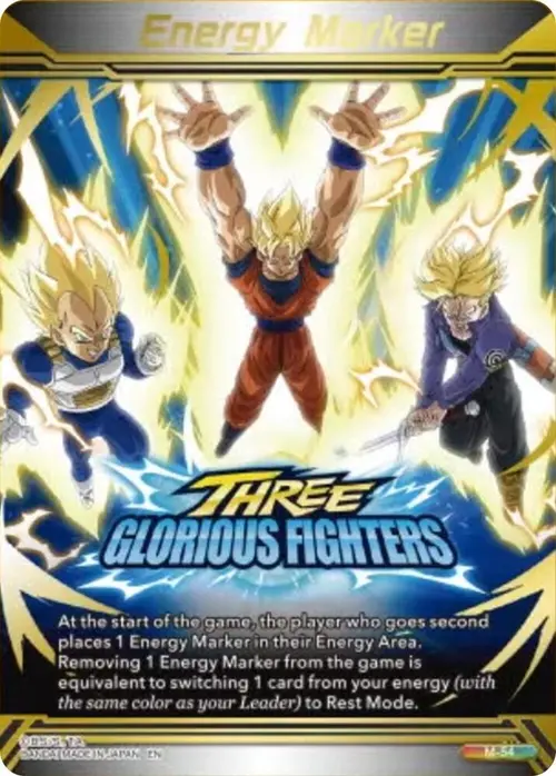 Energy Marker - Three Glorious Fighters (M-54) (Gold-Stamped) card art