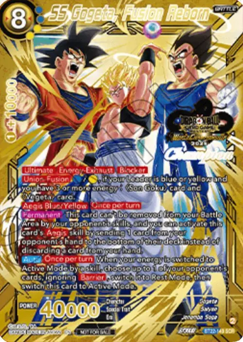SS Gogeta, Fusion Reborn (2025 World Championship Stamp) (Champion) card art