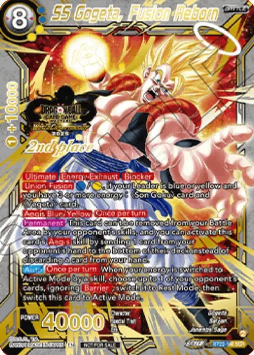 SS Gogeta, Fusion Reborn (2025 World Championship Stamp) (2nd Place) card art