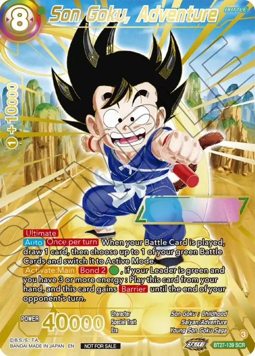 Son Goku, Adventure (Serial Numbered) card art