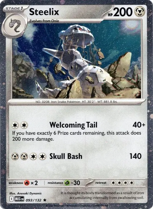 Steelix - 093/132 (Cosmos Holo) card art