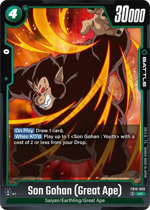 Son Gohan (Great Ape) card art