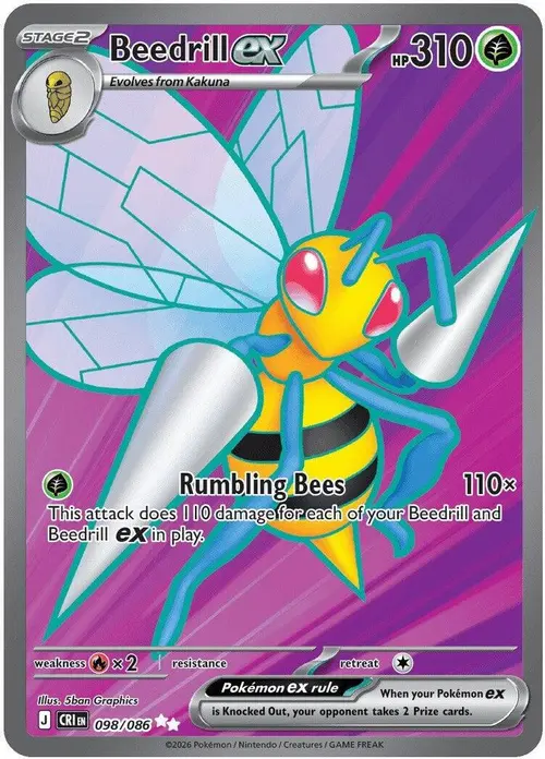 Beedrill ex - 098/086 card art
