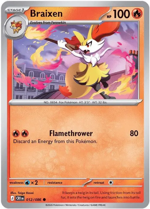 Braixen card art