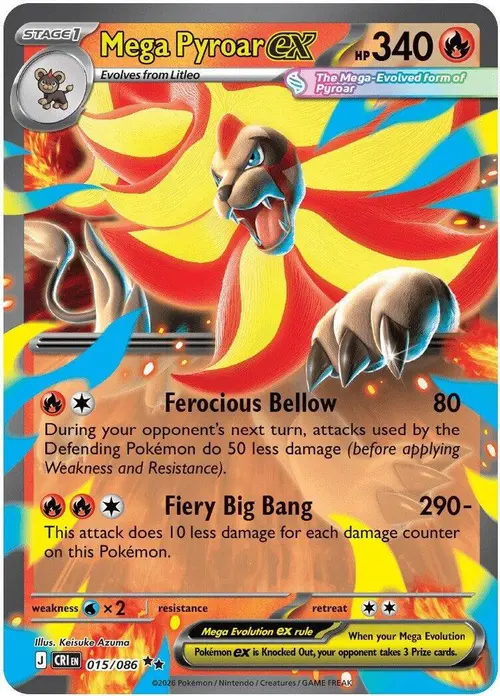 Mega Pyroar ex - 015/086 card art