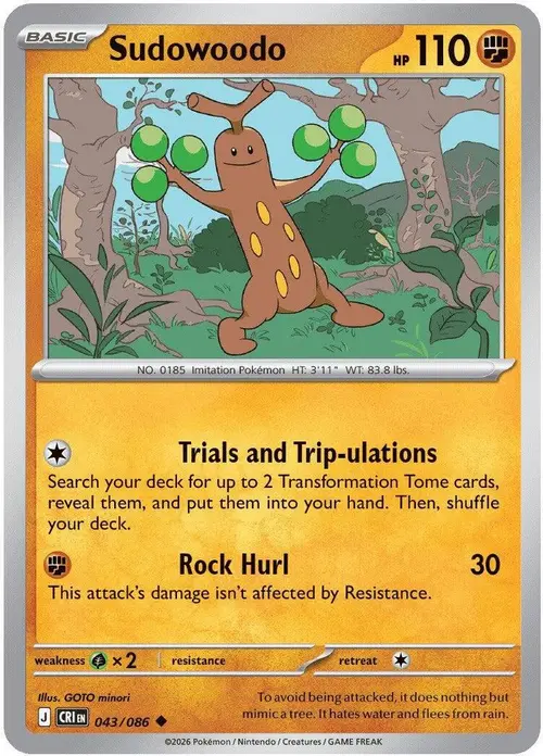 Sudowoodo card art