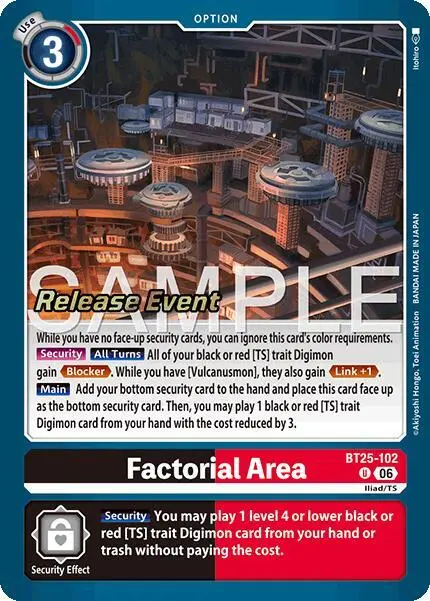 Factorial Area card art