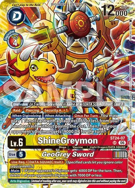 ShineGreymon // GeoGrey Sword (Dual Revolution Release Event Participant) card art