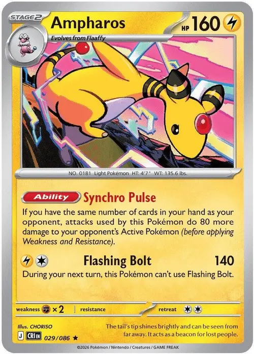 Ampharos - 029/086 (Non-Holo) card art