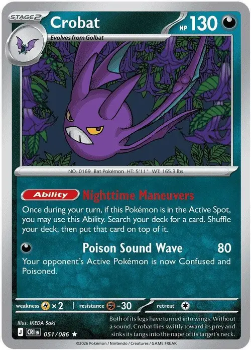 Crobat - 051/086 (Non-Holo) card art