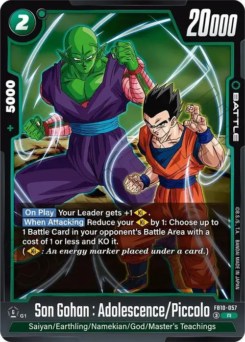 Son Gohan : Adolescence/Piccolo card art