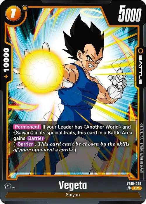 Vegeta - FB10-089 card art