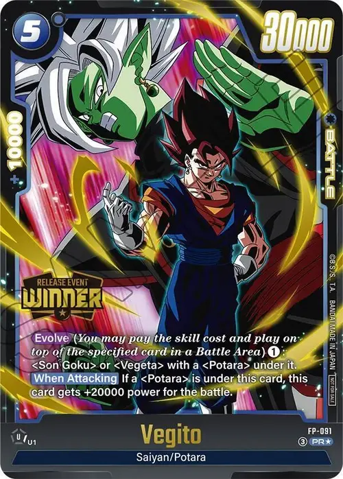 Vegito - FP-091 (Release Event Winner) card art