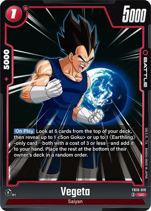 Vegeta - FB10-016 card art
