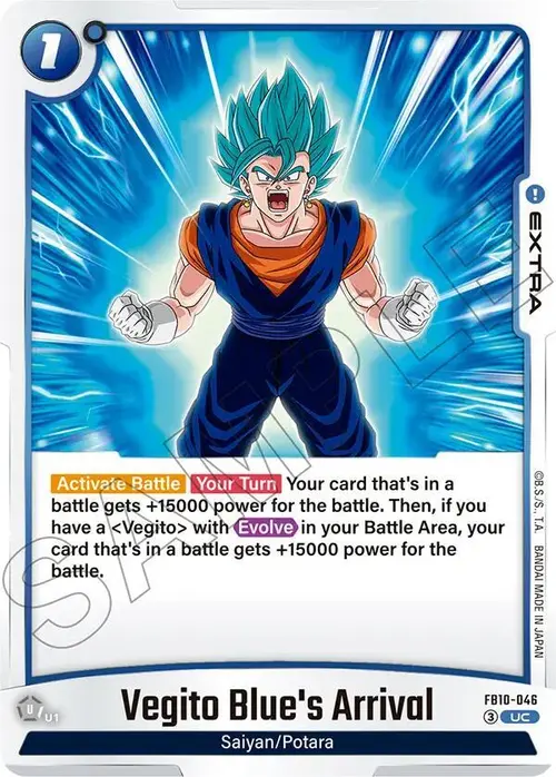 Vegito Blue's Arrival card art