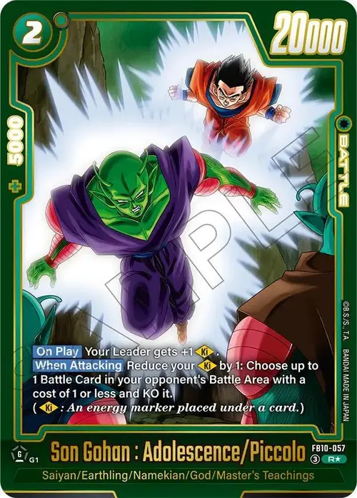 Son Gohan : Adolescence/Piccolo (Alternate Art) card art