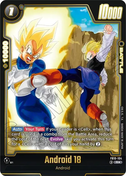 Android 18 - FB10-104 (Alternate Art) card art