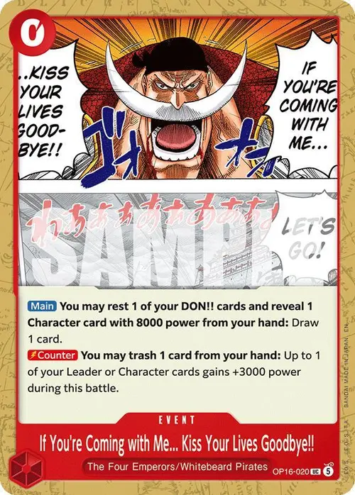If You're Coming with Me...Kiss Your Lives Goodbye!! card art