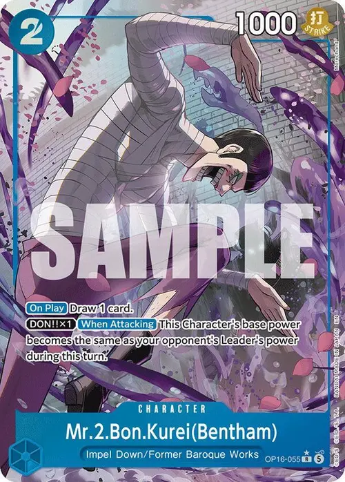Mr.2.Bon.Kurei(Bentham) (055) (Alternate Art) card art