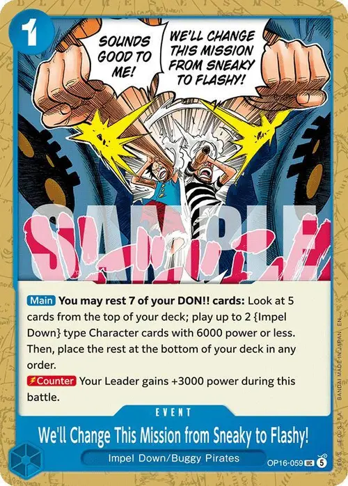 We'll Change This Mission from Sneaky to Flashy! card art