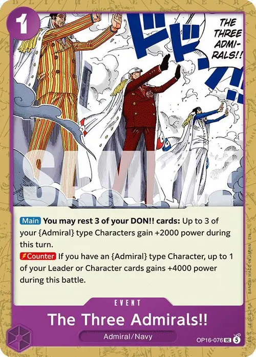 The Three Admirals!! card art