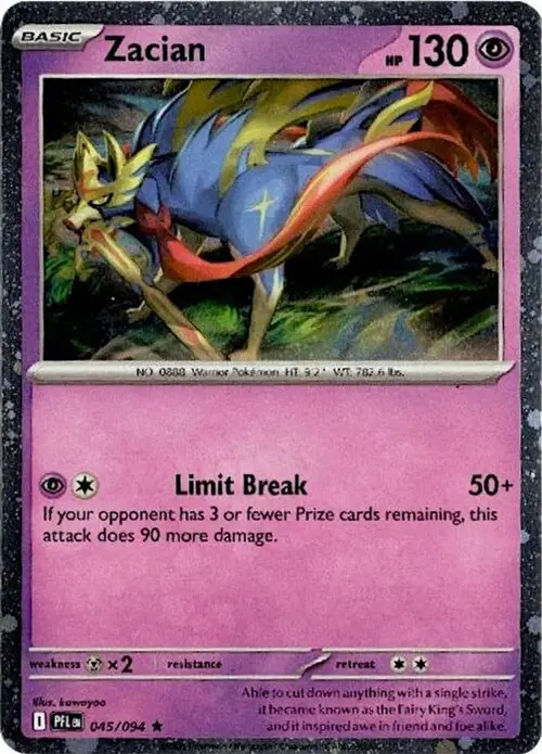 Zacian - 045/094 (Cosmos Holo) card art