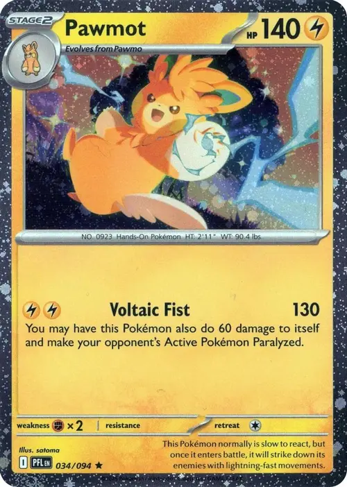 Pawmot - 034/094 (Cosmos Holo) card art