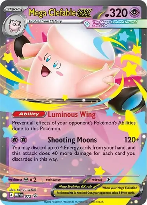 Mega Clefable ex - 072 card art