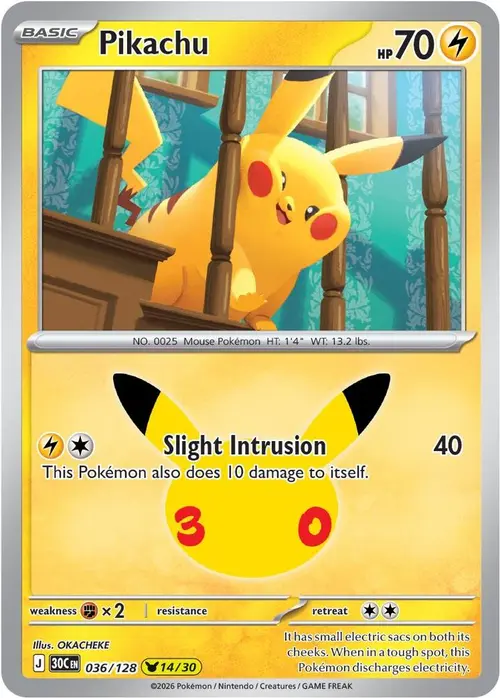 Pikachu - 036/128 card art