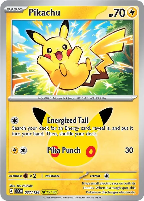 Pikachu - 037/128 card art